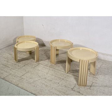 SET 4 TAVOLINI IMPILABILI Gianfranco Frattini MOD. Marema ANNI 60 ABS CASSINA