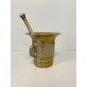 ANTICO MORTAIO BRONZO PESTELLO FARMACIA ERBORISTERIA CUCINA  ø 13x12cm/h '800