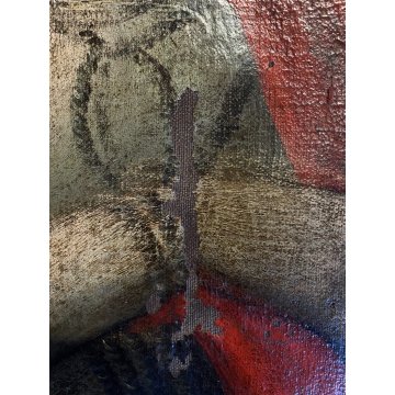 ANTICO DIPINTO OLIO TELA GESU' CRISTO "Ecce Homo" QUADRO RELIGIOSO '600