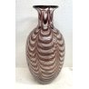 GRANDE VASO VETRO SOFFIATO MURANO ARCHIMEDE SEGUSO ONDE VIOLA VASE DESIGN GLASS