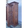 ANTICO GRANDE ARMADIO GUARDAROBA 1600 PIEMONTESE FORMELLE LEGNO NOCE 2 ANTE OLD