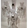 GRANDE CANDELABRO CRISTALLO Baccarat VINTAGE 3 porta candela CANDLESTICK France