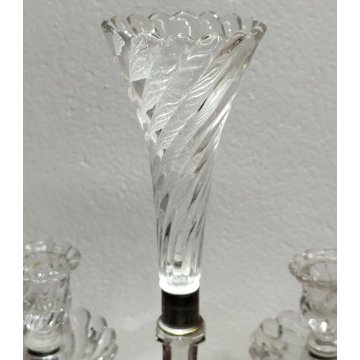 GRANDE CANDELABRO CRISTALLO Baccarat VINTAGE 3 porta candela CANDLESTICK France