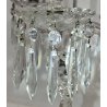 GRANDE CANDELABRO CRISTALLO Baccarat VINTAGE 3 porta candela CANDLESTICK France