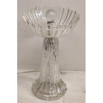 LAMPADA TAVOLO Barovier & Toso VETRO BOLLE anni 50 Murano ITALIA Abat jour GLASS