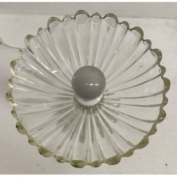 LAMPADA TAVOLO Barovier & Toso VETRO BOLLE anni 50 Murano ITALIA Abat jour GLASS