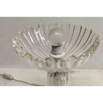 LAMPADA TAVOLO Barovier & Toso VETRO BOLLE anni 50 Murano ITALIA Abat jour GLASS