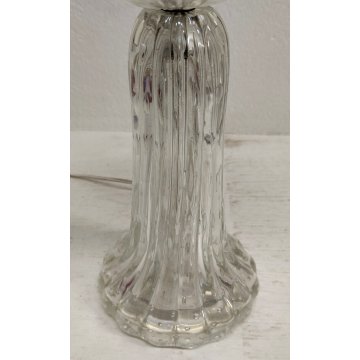 LAMPADA TAVOLO Barovier & Toso VETRO BOLLE anni 50 Murano ITALIA Abat jour GLASS