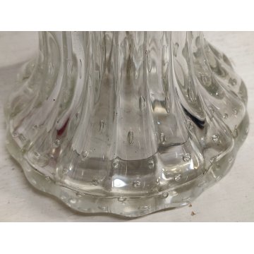 LAMPADA TAVOLO Barovier & Toso VETRO BOLLE anni 50 Murano ITALIA Abat jour GLASS