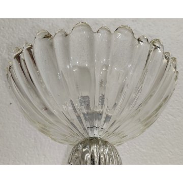 LAMPADA TAVOLO Barovier & Toso VETRO BOLLE anni 50 Murano ITALIA Abat jour GLASS