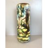 VASO VINTAGE CILINDRO CERAMICA Forlani Laveno DECORO PAESAGGIO ARCHITETTURE '50