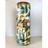 VASO VINTAGE CILINDRO CERAMICA Forlani Laveno DECORO PAESAGGIO ARCHITETTURE '50