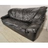 DIVANO PELLE 3 posti NERO Flou Flou 1970 Design D. D'Urbino P. Lomazzi G. De Pas