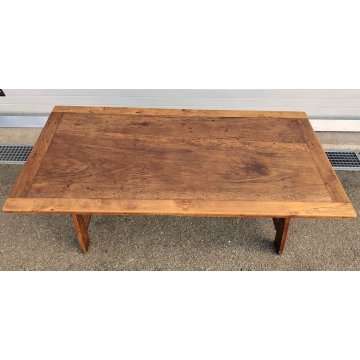 ANTICO TAVOLO CAPRETTA epoca 1800 CAVALLETTO LEGNO NOCE fratino OLD WOOD TABLE