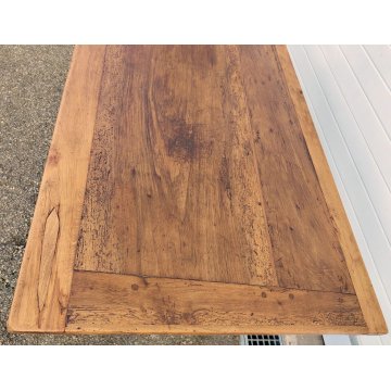 ANTICO TAVOLO CAPRETTA epoca 1800 CAVALLETTO LEGNO NOCE fratino OLD WOOD TABLE