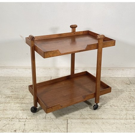RARO CARRELLO BAR FRANCO ALBINI CR-20 ANNI 50 LEGNO 2 RIPIANI 1950 CART DESIGN