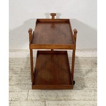 RARO CARRELLO BAR FRANCO ALBINI CR-20 ANNI 50 LEGNO 2 RIPIANI 1950 CART DESIGN