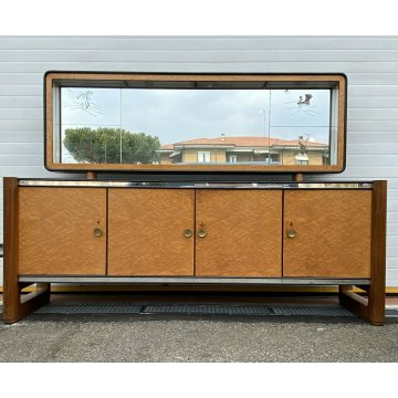 GRANDE CREDENZA DESIGN OSVALDO BORSANI ANNI 50 SIDEBOARD VINTAGE PALISSANDRO 
