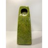 VASO SCULTURA CERAMICA Bertoncello  864 SMALTO POLICROMO VERDE 24,5 cm/h '70