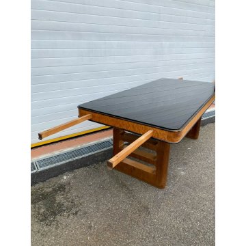 TAVOLO DA PRANZO DESIGN OSVALDO BORSANI MOBILE DECO ANNI 50 VINTAGE PALISSANDRO