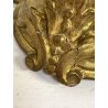 ANTICA PICCOLA MENSOLA da PARETE LEGNO DORATO SCOLPITO GESSATO FOGLIA ORO XVIII
