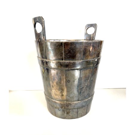 SECCHIELLO GHIACCIO GLACETTE Calderoni F.lli ALPACCA ARGENTATO ICE BUCKET '40s