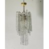 LAMPADARIO DESIGN ANNI 70 ATTR. TONI ZUCCHERI VENINI VETRO MURANO HANGING LAMP