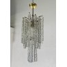 LAMPADARIO DESIGN ANNI 70 ATTR. TONI ZUCCHERI VENINI VETRO MURANO HANGING LAMP
