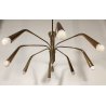 LAMPADARIO Sputnik 8 LUCI attr DESIGN Oscar Torlasco LAMPADA SOSPENSIONE anni 60