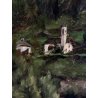 ANTICO QUADRO DIPINTO OLIO Luigi Roncaglia PAESAGGIO ISOLELLO RIVA VALDOBBIA 900