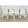 SET 4 SEDIE DESIGN ARTEMIDE MOD "SELENE" VICO MAGISTRETTI ANNI 60 BIANCO VINTAGE