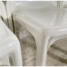 SET 4 SEDIE DESIGN ARTEMIDE MOD "SELENE" VICO MAGISTRETTI ANNI 60 BIANCO VINTAGE