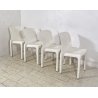 SET 4 SEDIE DESIGN ARTEMIDE MOD "SELENE" VICO MAGISTRETTI ANNI 60 BIANCO VINTAGE