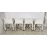 SET 4 SEDIE DESIGN ARTEMIDE MOD "SELENE" VICO MAGISTRETTI ANNI 60 BIANCO VINTAGE