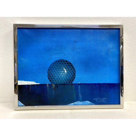 QUADRO DIPINTO OLIO TELA Paolo Pisotti "Paradise found" ARTE CONTEMPORANEA '72