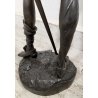 ANTICA SCULTURA Don Quichotte EPOCA 1800 Machault ANTIMONIO BRONZO Capitello