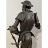 ANTICA SCULTURA Don Quichotte EPOCA 1800 Machault ANTIMONIO BRONZO Capitello