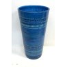 VASO PORTA OMBRELLI CERAMICA BLU TURCHESE BITOSSI ALDO LONDI ANNI 70 DECORI