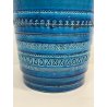VASO PORTA OMBRELLI CERAMICA BLU TURCHESE BITOSSI ALDO LONDI ANNI 70 DECORI