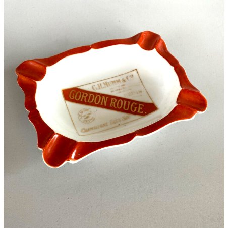 POSACENERE CERAMICA Limoges VINTAGE CHAMPAGNE Cordon Rouge Mumm&C COLLEZIONE '70