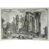 ANTICA STAMPA PIRANESI G. BATTISTA ROMA EPOCA ACQUAFORTE TEMPIO SIBILLA 1800 OLD