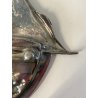 ANTICA COPPIA VASSOIO PORTA CARTE WMF Art Nouveau SILVER PLATED SAILING BOAT 900