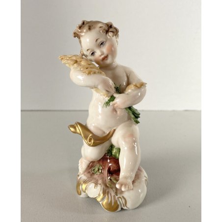 PUTTO PORCELLANA CAPODIMONTE G. Cappé ESTATE CHERUBINO AMORINO ANGIOLETTO 1958
