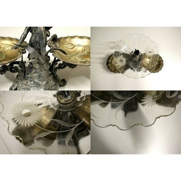 ANTICA ALZATA CENTROTAVOLA CENTERPIECE WMF ART NOUVEAU JUGENDSTIL 1906 CIRCA