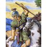 GRANDE PIATTO PARATA MAIOLICA S.A.C.A. 327 ISTORIATO SCENA STORIA ROMANA ø 45cm