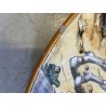 GRANDE PIATTO PARATA MAIOLICA S.A.C.A. 327 ISTORIATO SCENA STORIA ROMANA ø 45cm