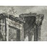 ANTICA STAMPA PIRANESI G. BATTISTA ROMA EPOCA ACQUAFORTE TEMPIO SIBILLA 1800 OLD