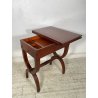 PICCOLO TAVOLO LIBRO IMPERO EPOCA 1800 APRIBILE CASSETTO NOCE GIOCO CONSOLLE