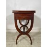 PICCOLO TAVOLO LIBRO IMPERO EPOCA 1800 APRIBILE CASSETTO NOCE GIOCO CONSOLLE