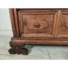 ANTICO COMO GENOVESE a Bambocci 1600 legno noce CASSETTONE FORMELLE 3 cassetti